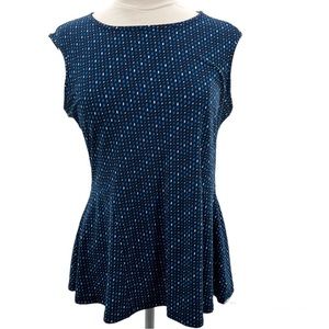 Roz and Ali Sleeveless Top Peplum Tank Silky Soft Small